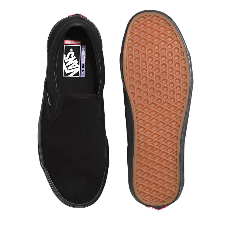 VANS Skate Slip On Shoes Black/Black Men's Skate Shoes Vans
