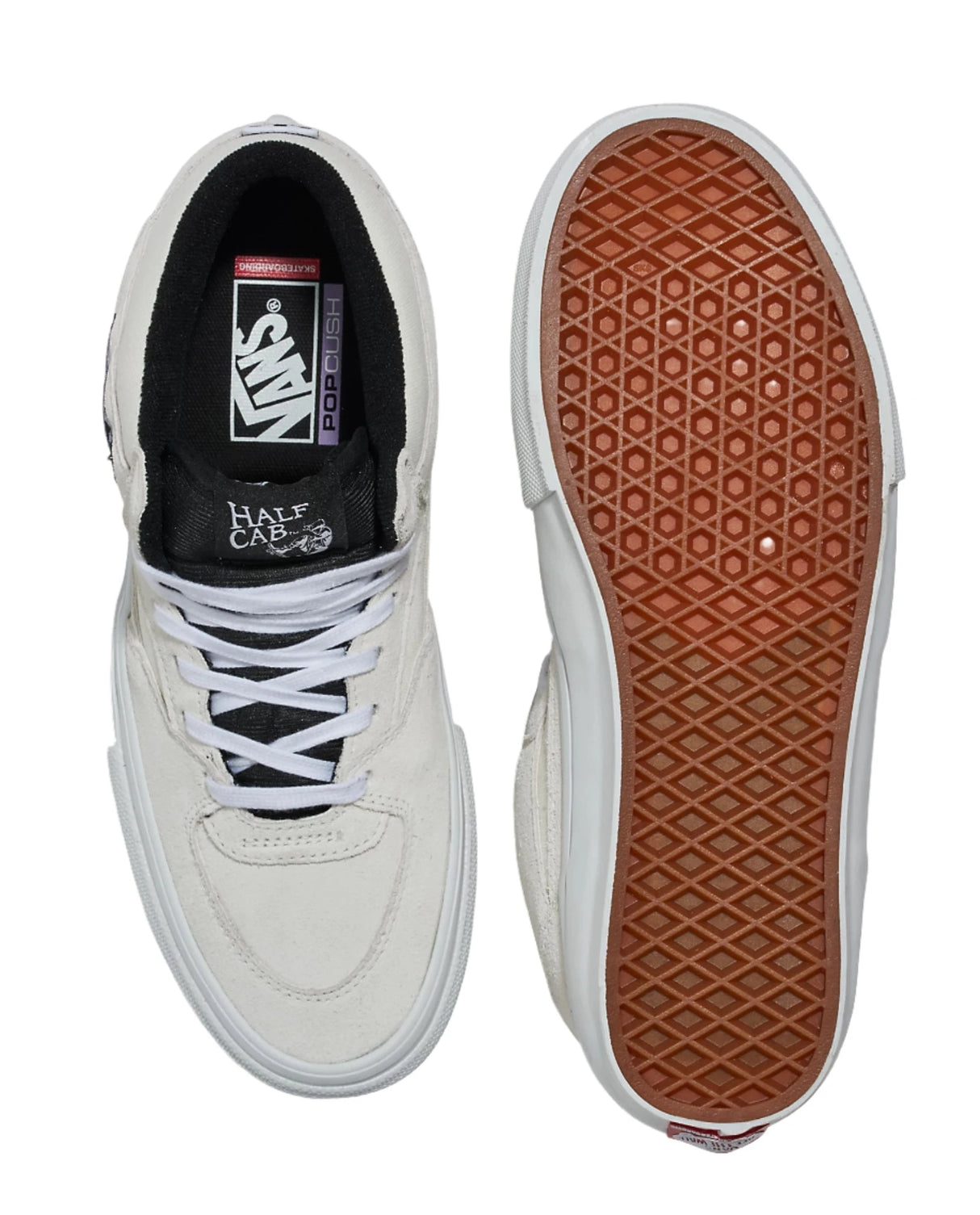 VANS Skate Half Cab Shoes White/Black Men's Skate Shoes Vans