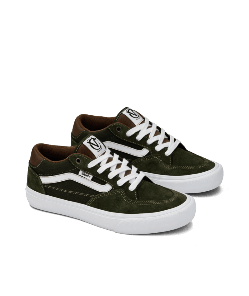 VANS Skate Rowan Shoes Green/Brown Men's Skate Shoes Vans