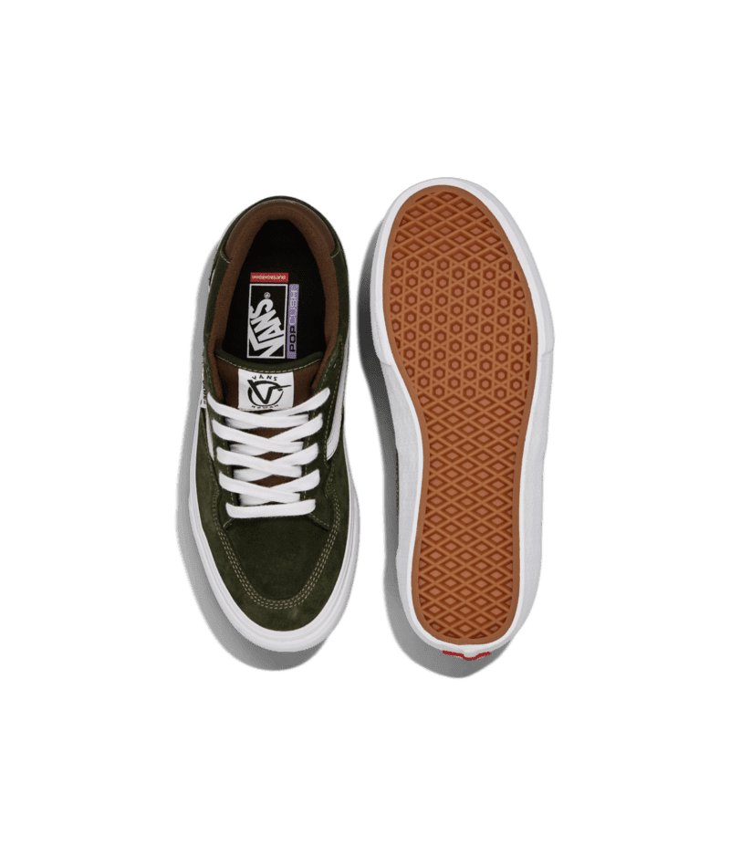 VANS Skate Rowan Shoes Green/Brown Men's Skate Shoes Vans