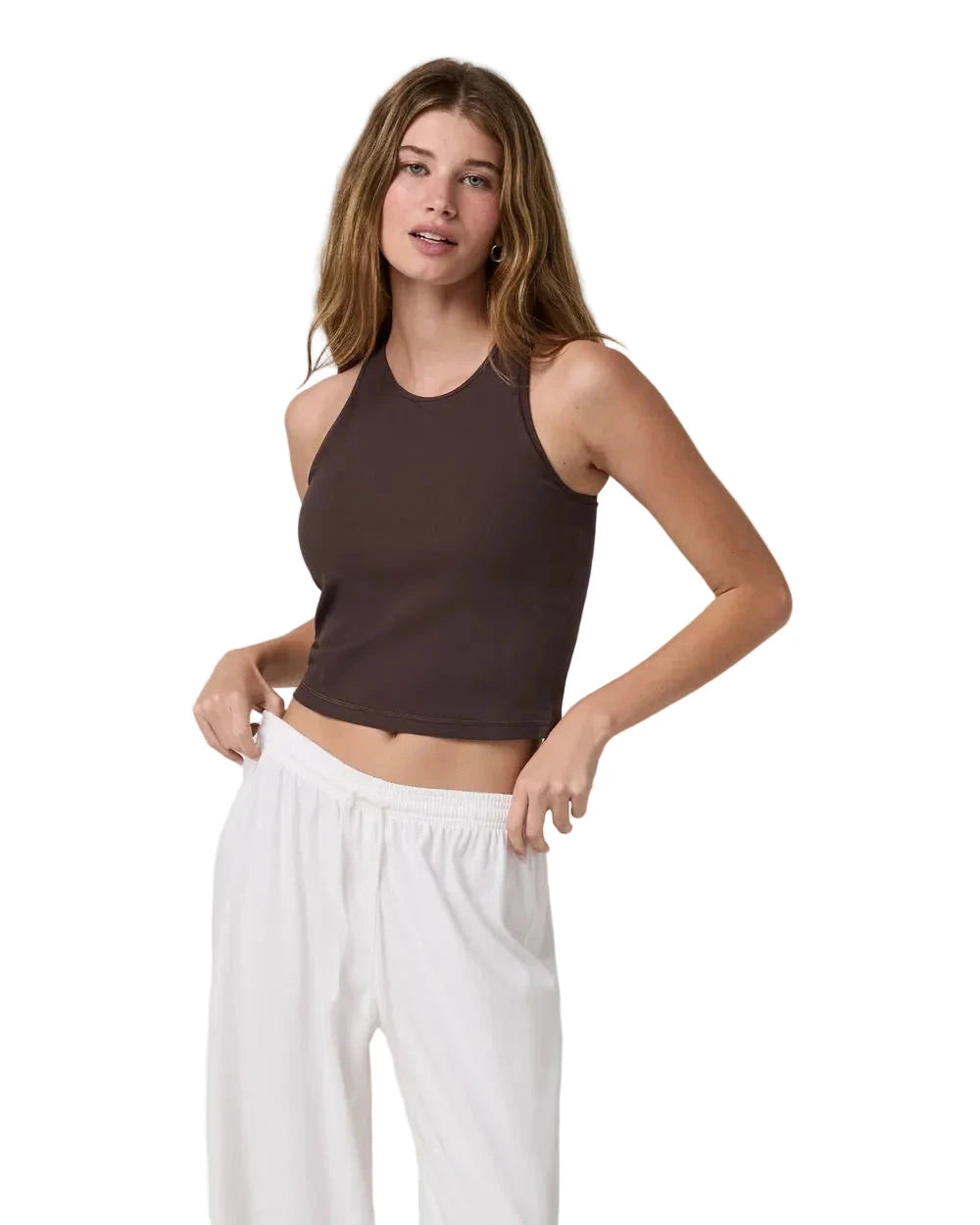 VUORI Women's Pose Plyo Tank French Roast Men's Tank Tops Vuori