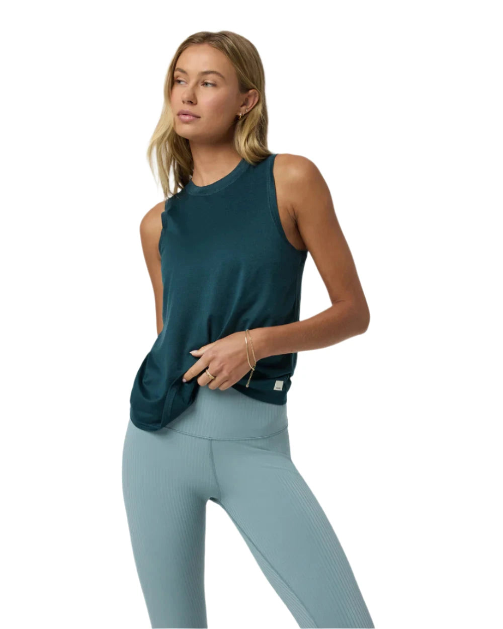 VUORI Women's Energy Top Long Moss Heather Women's Tank Tops and Halter Tops Vuori