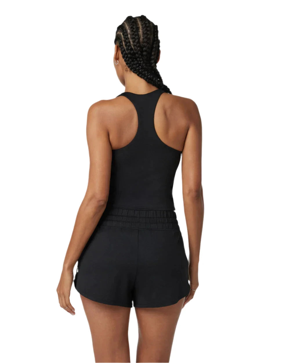 VUORI Women's Halo Performance Crop 2.0 Black Heather Women's Tank Tops and Halter Tops Vuori