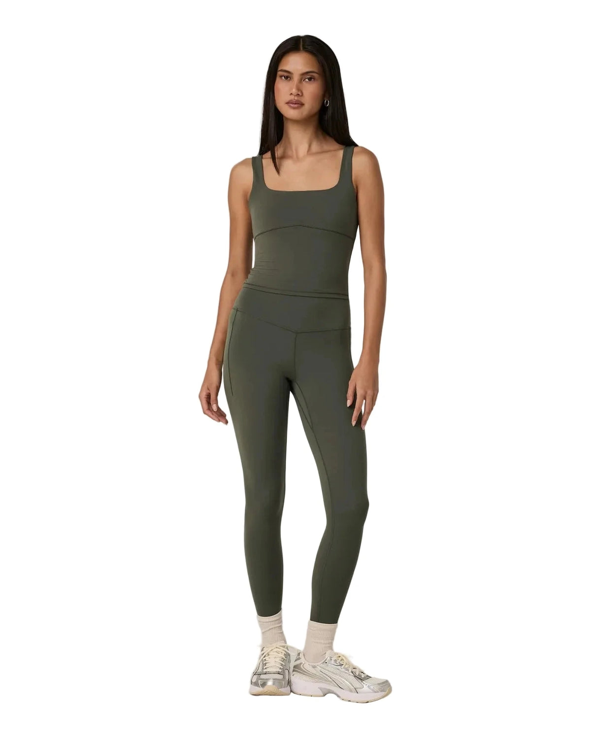 VUORI Women's AllTheForm Support Tank Army Women's Tank Tops and Halter Tops Vuori