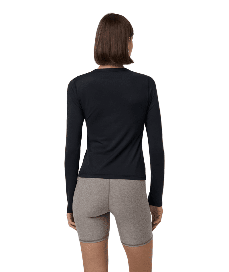 VUORI Women's Long Sleeve Lux Crew T-Shirt Black Women's Long Sleeve T-Shirts Vuori