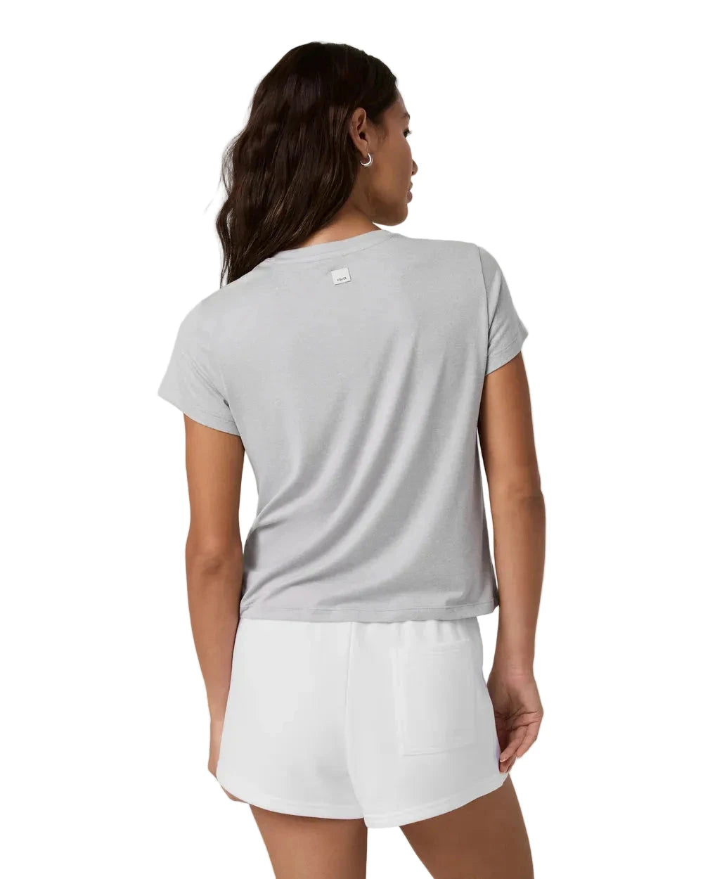 VUORI Women's Enery Classic T-Shirt Light Heather Grey Women's Short Sleeve T-Shirts Vuori