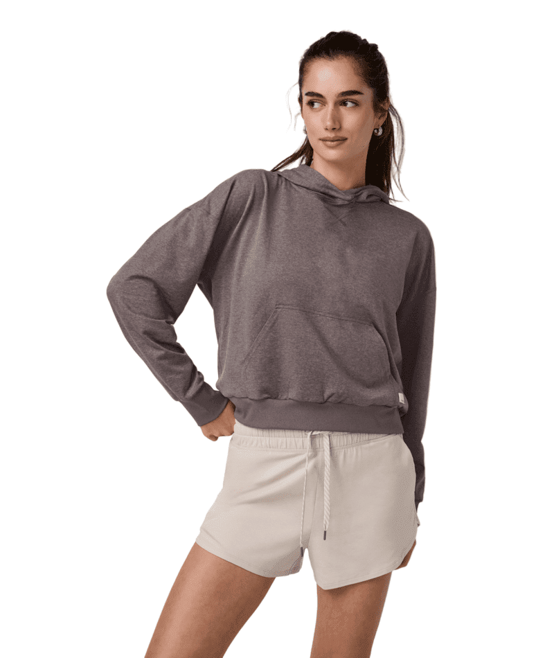 VUORI Women's Halo Pullover Hoodie Huckleberry Heather Women's Pullover Hoodies Vuori