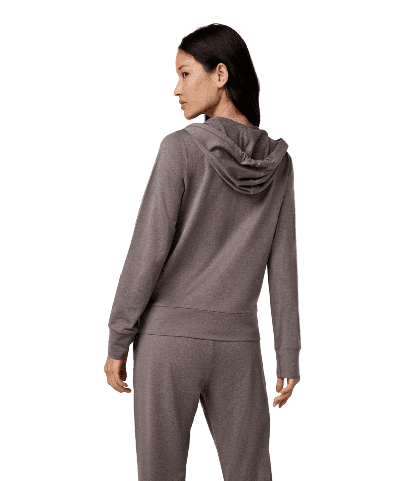 VUORI Women's Halo Performance 2.0 Zip Hoodie Huckleberry Heather Women's Zip Hoodies Vuori