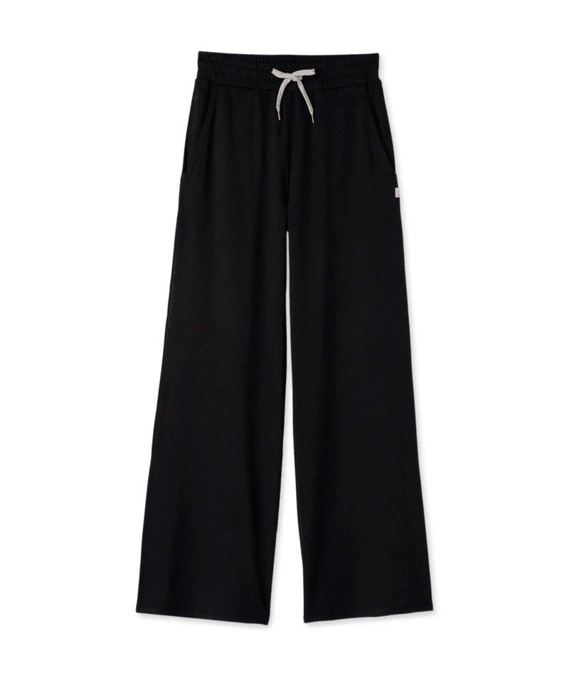 VUORI Women's Halo Essential Wide Leg Pant Heather Black Women's Pants Vuori