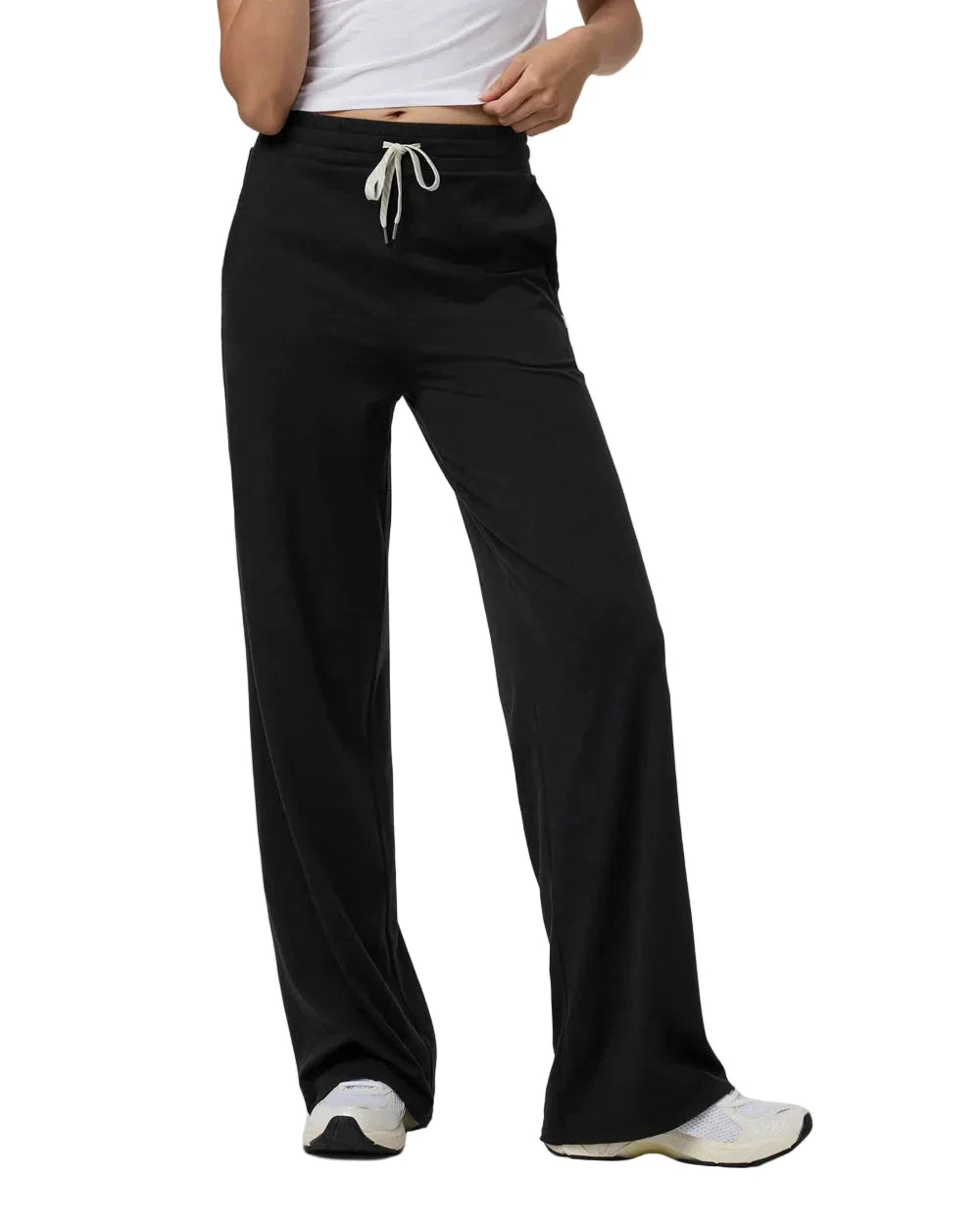 VUORI Women's Halo Essential Wide Leg Pant Black Heather Women's Pants Vuori