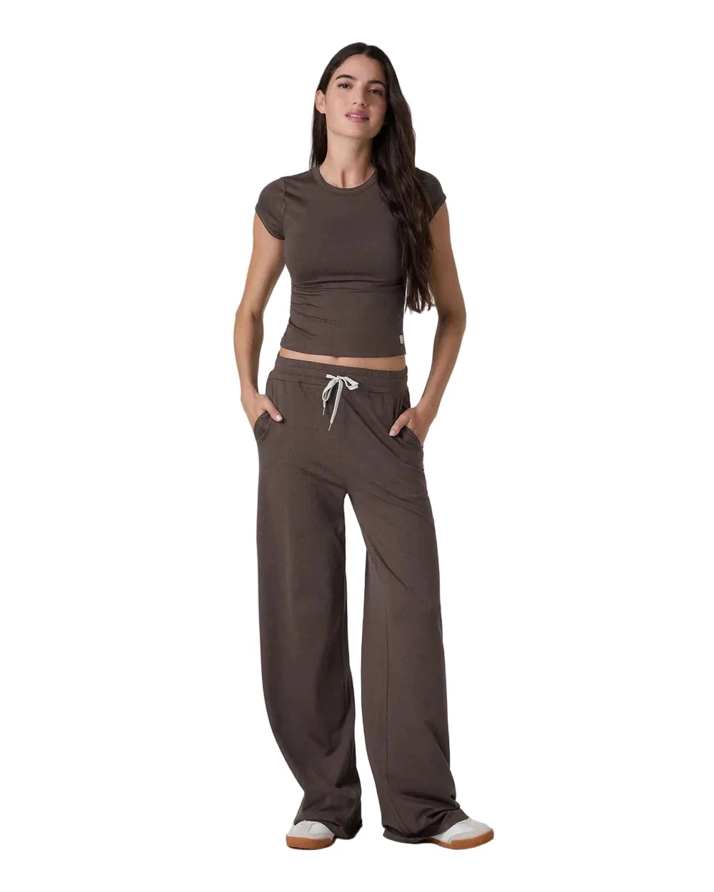 VUORI Women's Halo Essential Wide Leg Pant Java Heather Women's Pants Vuori