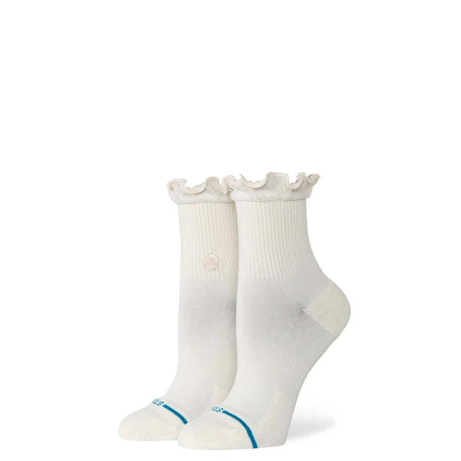 STANCE Women's Ruffle Icon Quarter Sock Ivory Women's Socks Stance
