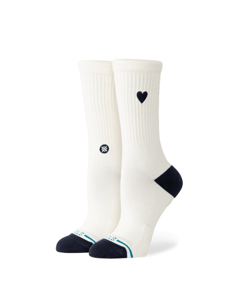STANCE Women's Heart Crew Socks Canvas Women's Socks Stance
