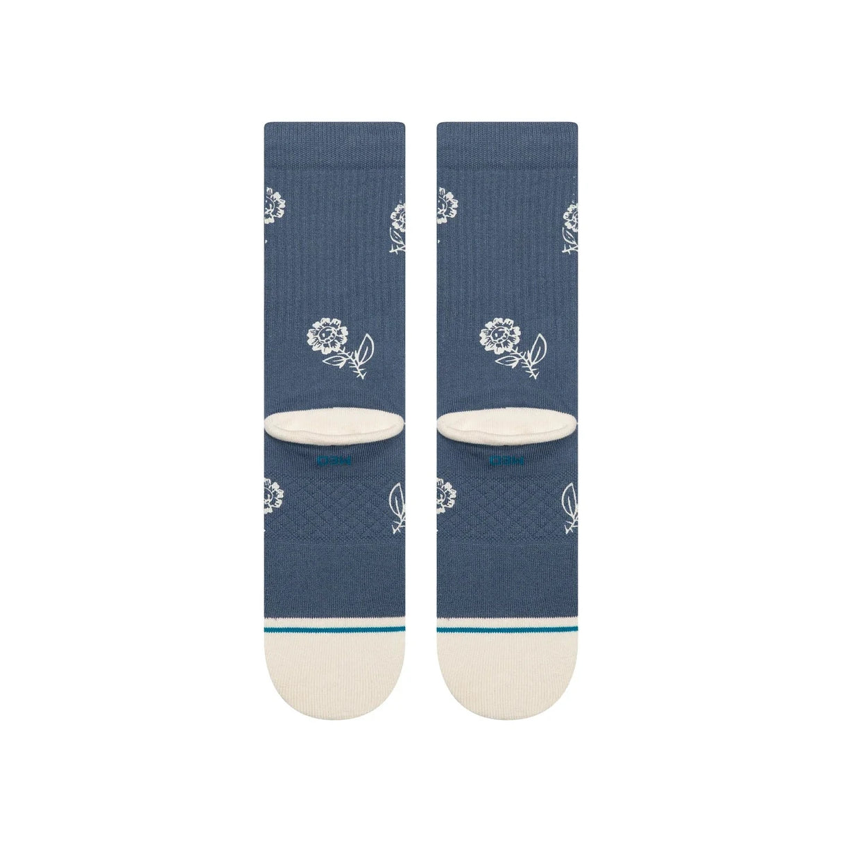 STANCE Women's Petite Bloom Crew Socks Sea Blue Women's Socks Stance
