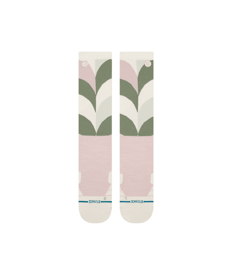 STANCE Women's Geo Petals Ultralight Wool Snow Socks Lilac Women's Snowboard Socks Stance