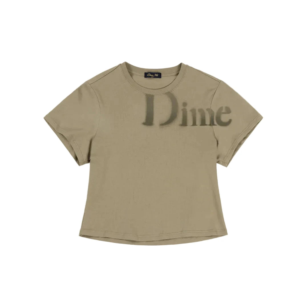 DIME Women's Classic Stencil T-Shirt Military Olive Women's Short Sleeve T-Shirts Dime MTL