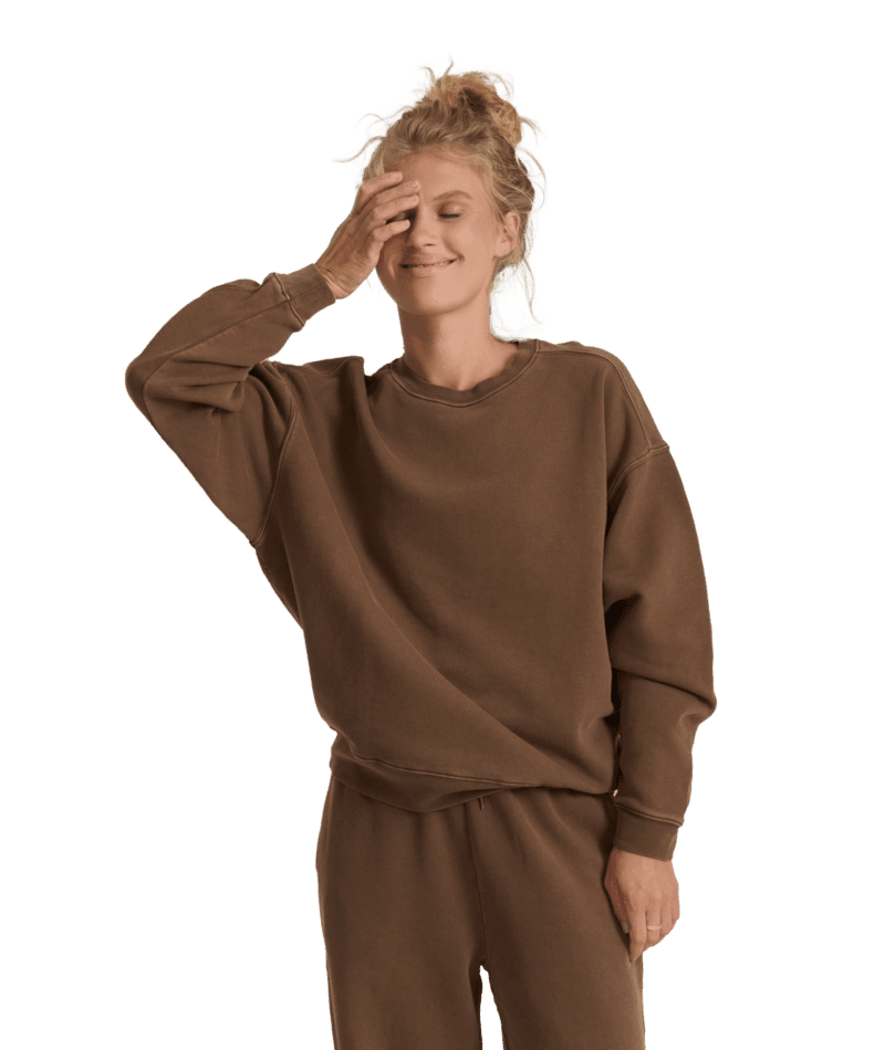 ROARK Women's Made To Fade Fleece Coco Bean Women's Crewnecks Roark Revival