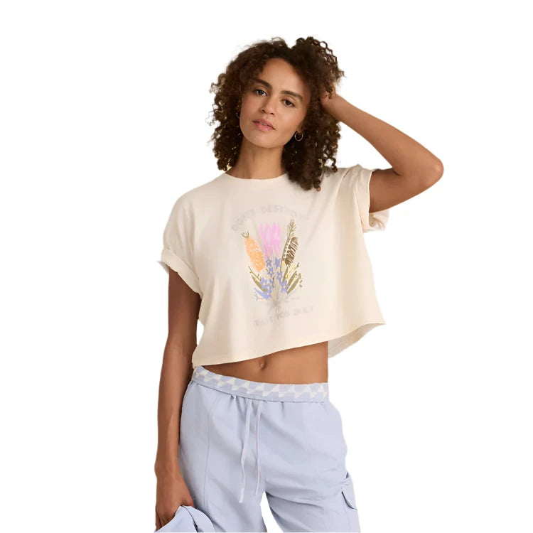 ROARK Women's Nature Cropped Boxy T-Shirt Eggshell Women's T-Shirts Roark Revival