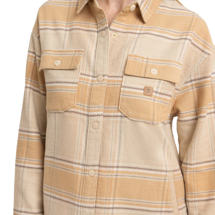 ROARK Women's Amberley Shirt Jacket Caramel Women's Flannels and Button Ups Roark Revival