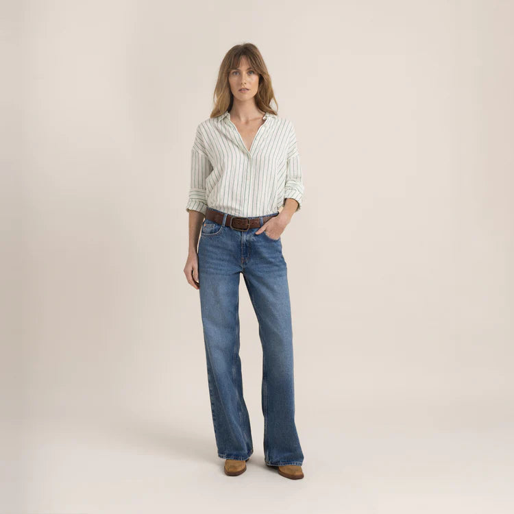 ROARK Women's Costa Long Sleeve Button Up Coconut Women's Flannels and Button Ups Roark Revival