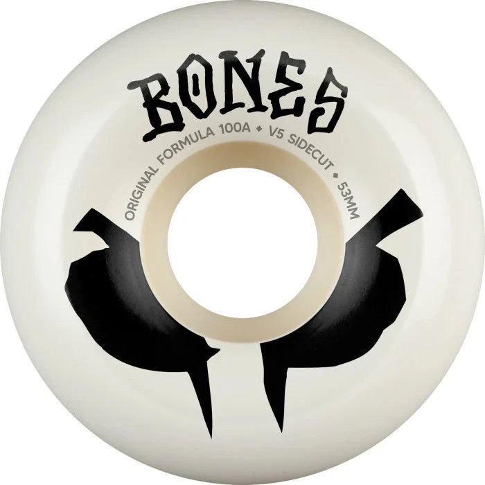BONES OG V5 Sidecut 100A 53mm Skateboard Wheels Skateboard Wheels Bones