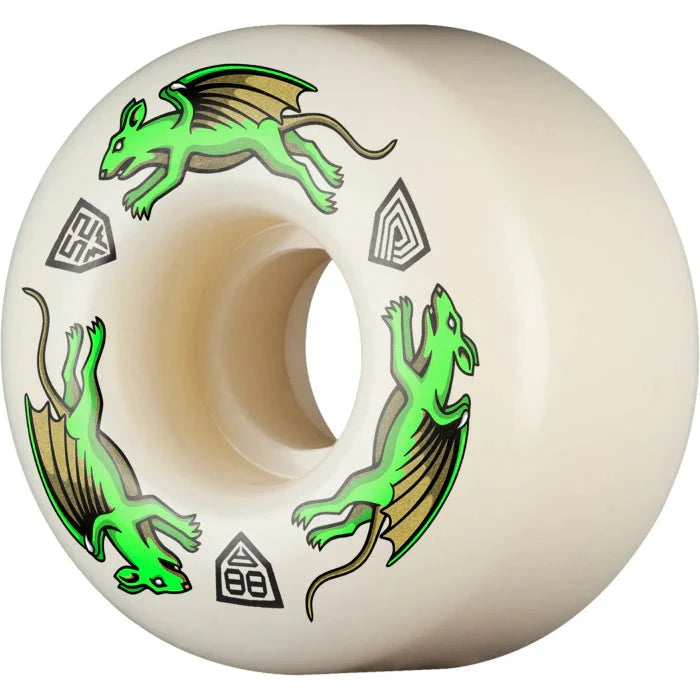POWELL PERALTA Dragon Formula Nano Rat V4 52mm x 34mm 88A Skateboard Wheels Skateboard Wheels Powell Peralta