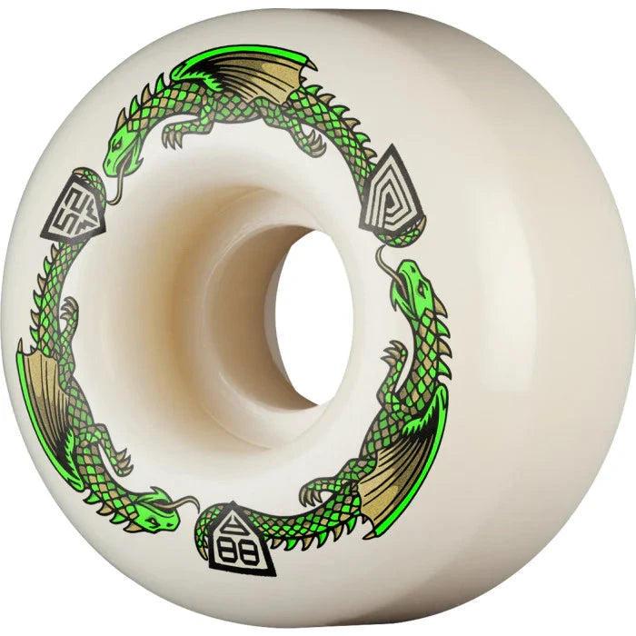 POWELL PERALTA Dragon Formula V1 88a 52mm X 31mm Skateboard Wheels Skateboard Wheels Powell Peralta