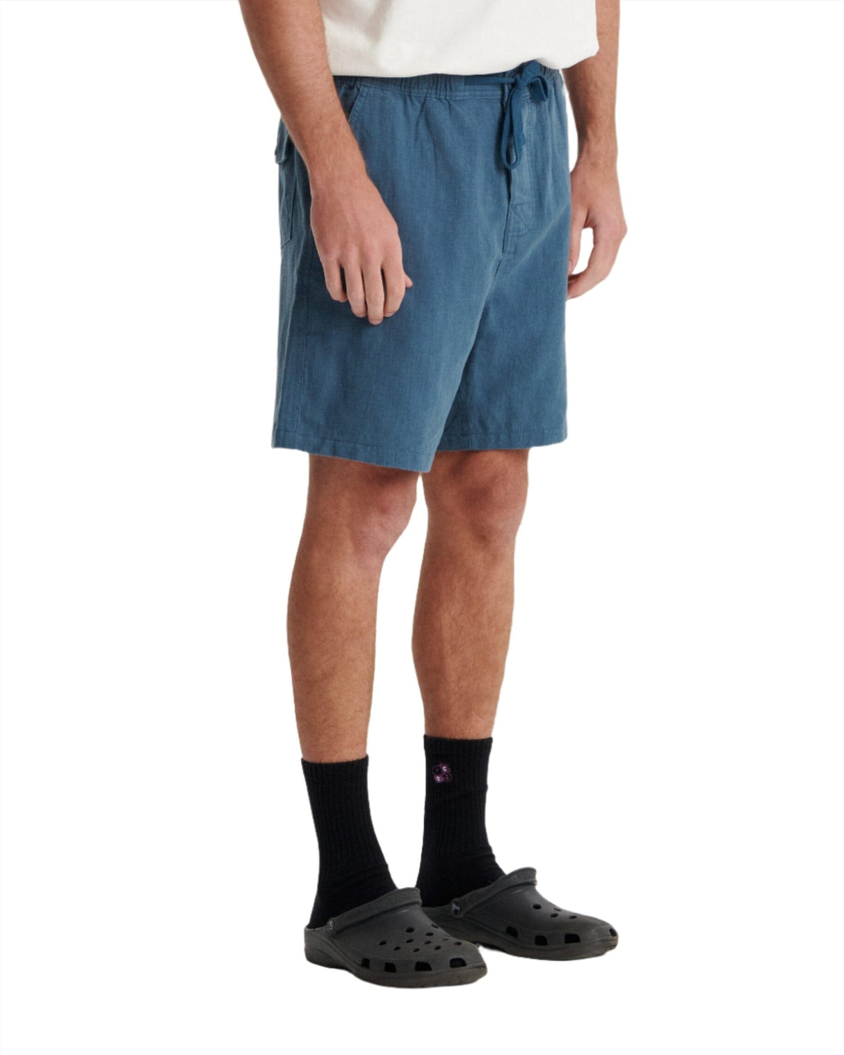 CRITICAL SLIDE Cruiser Linen Shirts Azure Men's Walkshorts The Critical Slide Society