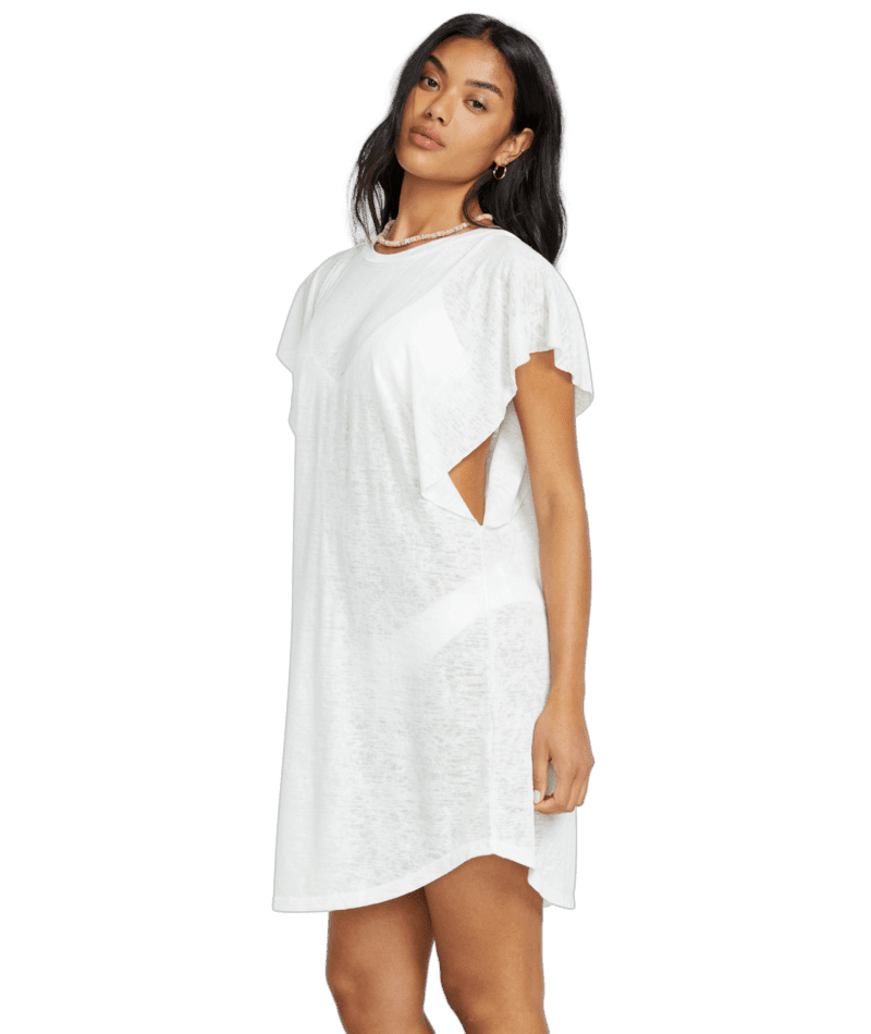 BILLABONG Women's Out For Waves Cover-Up Dress Salt Crystal 2 Women's Dresses Billabong