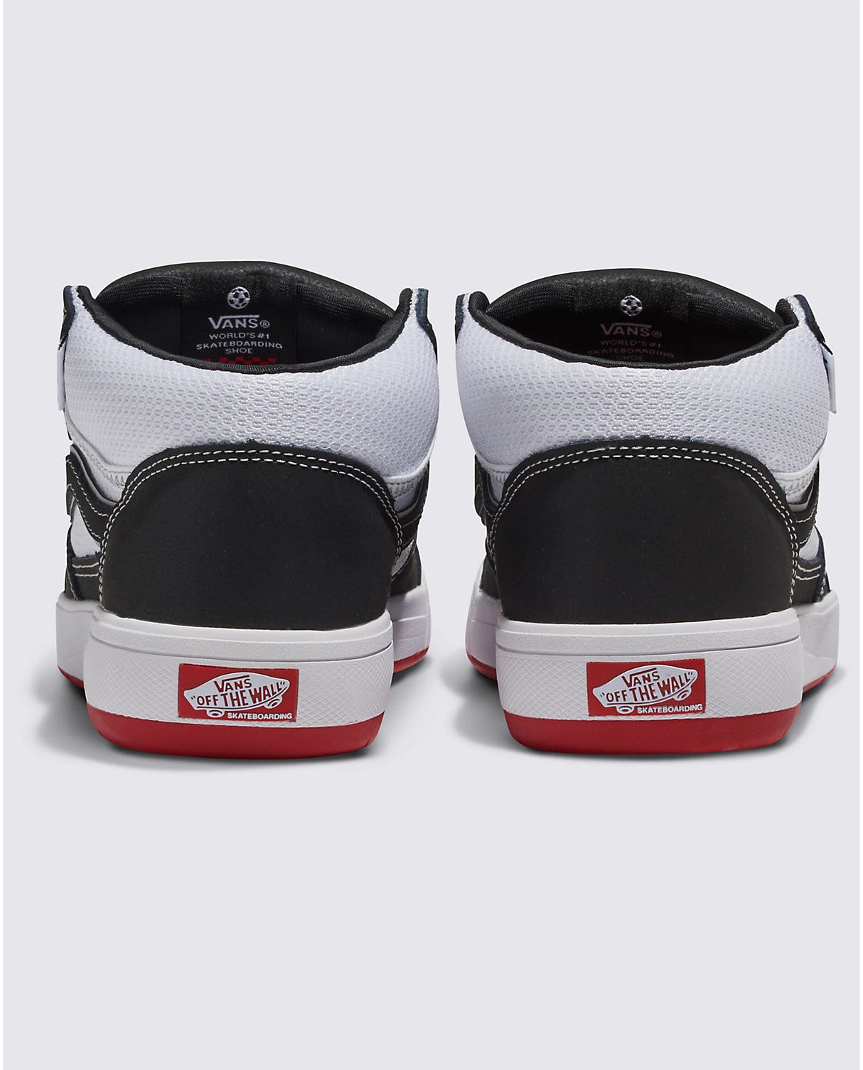 VANS Skate Zahba Mid Shoe Black/White/Red Men's Skate Shoes Vans