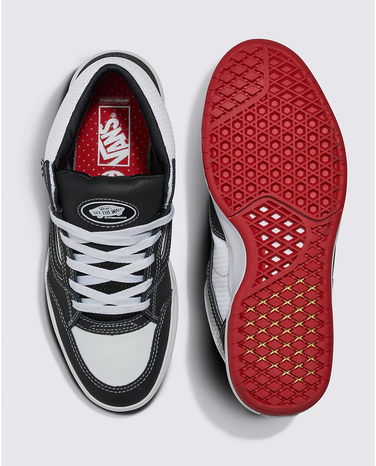 VANS Skate Zahba Mid Shoe Black/White/Red Men's Skate Shoes Vans
