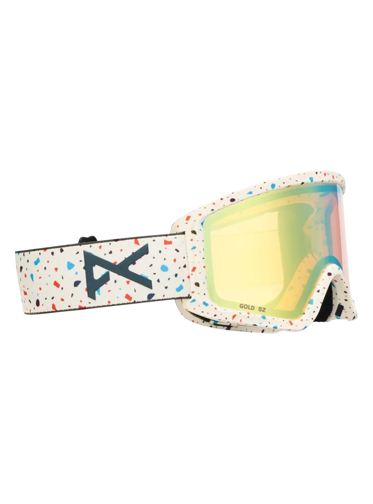 ANON Tracker 2.0 Speckles - Gold Amber + Face MFI Face Mask Youth Snow Goggle Snow Goggles Anon