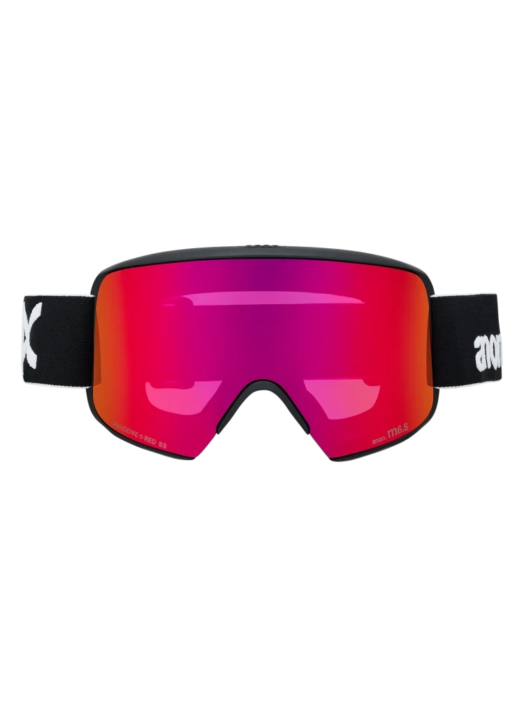 ANON M6S Black - Perceive Sunny Red + Perceive Cloudy Burst + MFI Face Mask Snow Goggle Snow Goggles Anon