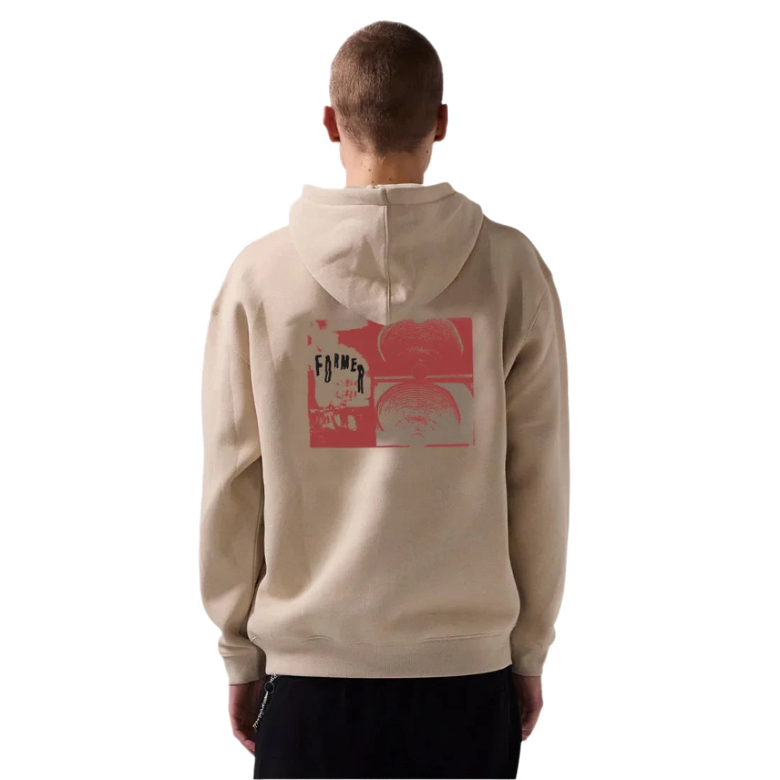 FORMER Warpage Crux Pullover Hoodie Bone Men's Pullover Hoodies Former