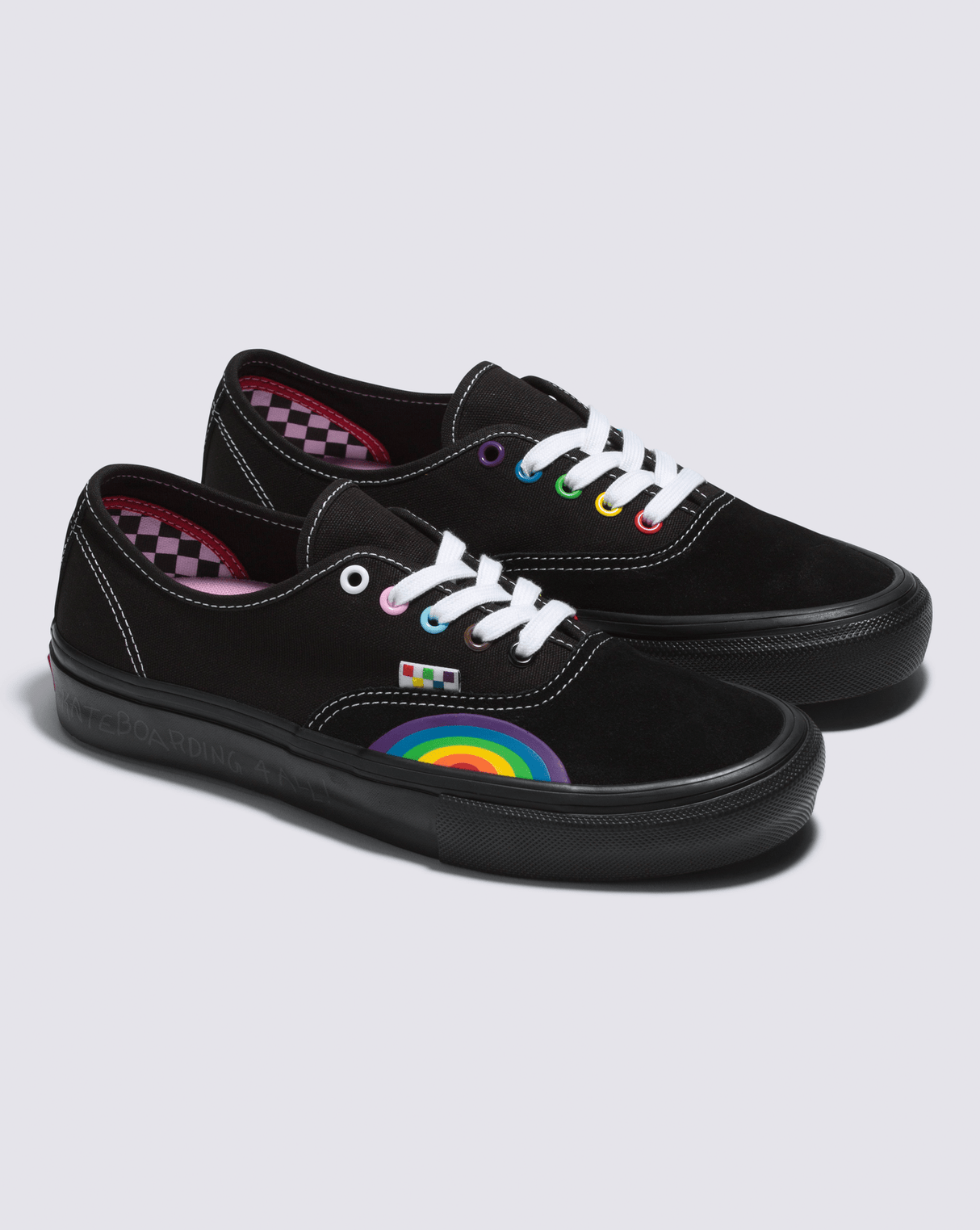 VANS Women's Skate Authentic Shoe Pride Black Women's Skate Shoes Vans