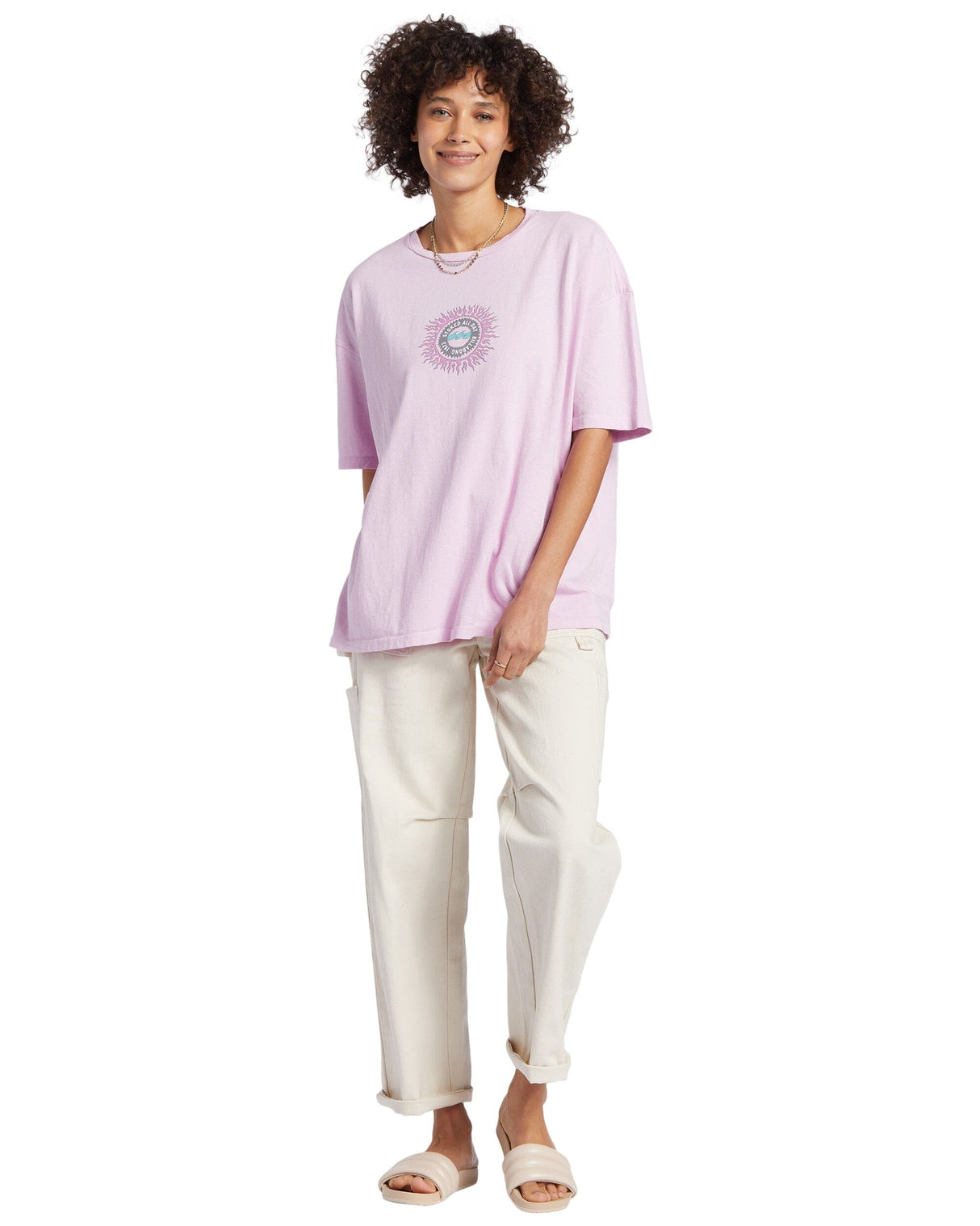 BILLABONG Women's Stoked All Day T-Shirt Lilac Smoke Women's T-Shirts Billabong