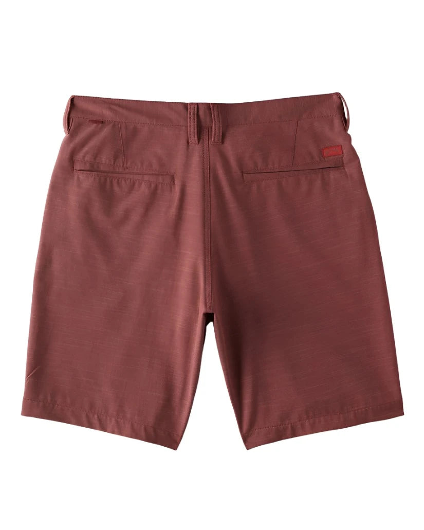 BILLABONG Crossfire Slub Submersible 19" Hybrid Shorts Dusty Red Men's Hybrid Shorts Billabong