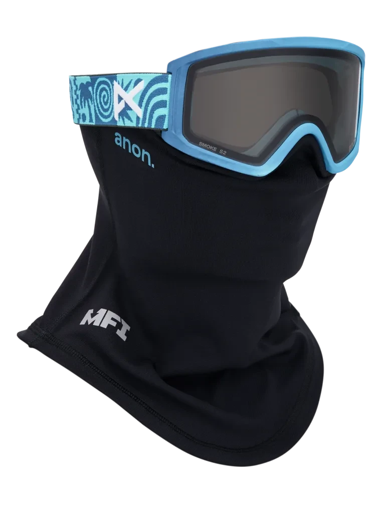ANON Tracker 2.0 Island Blues - Smoke + Face MFI Face Mask Youth Snow Goggle Snow Goggles Anon