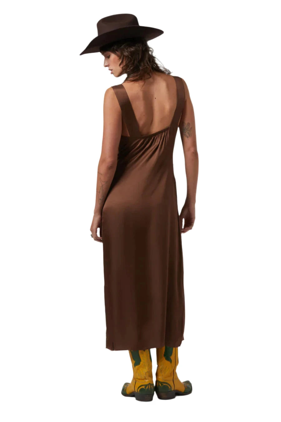 BRIXTON Women's The Ridge Slip Dress Pinecone Brown Women's Dresses Brixton