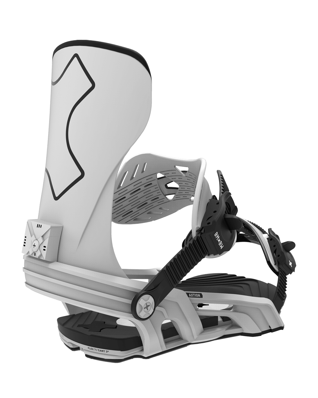 BENT METAL Axtion Snowboard Bindings White 2027 Men's Snowboard Bindings Bent Metal