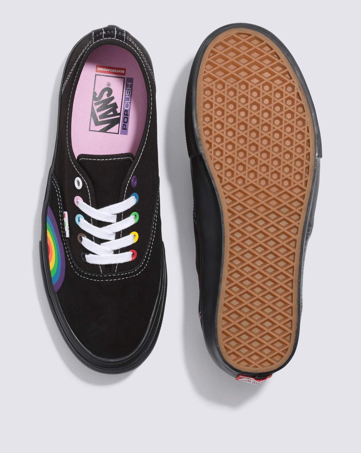 VANS Women's Skate Authentic Shoe Pride Black Women's Skate Shoes Vans
