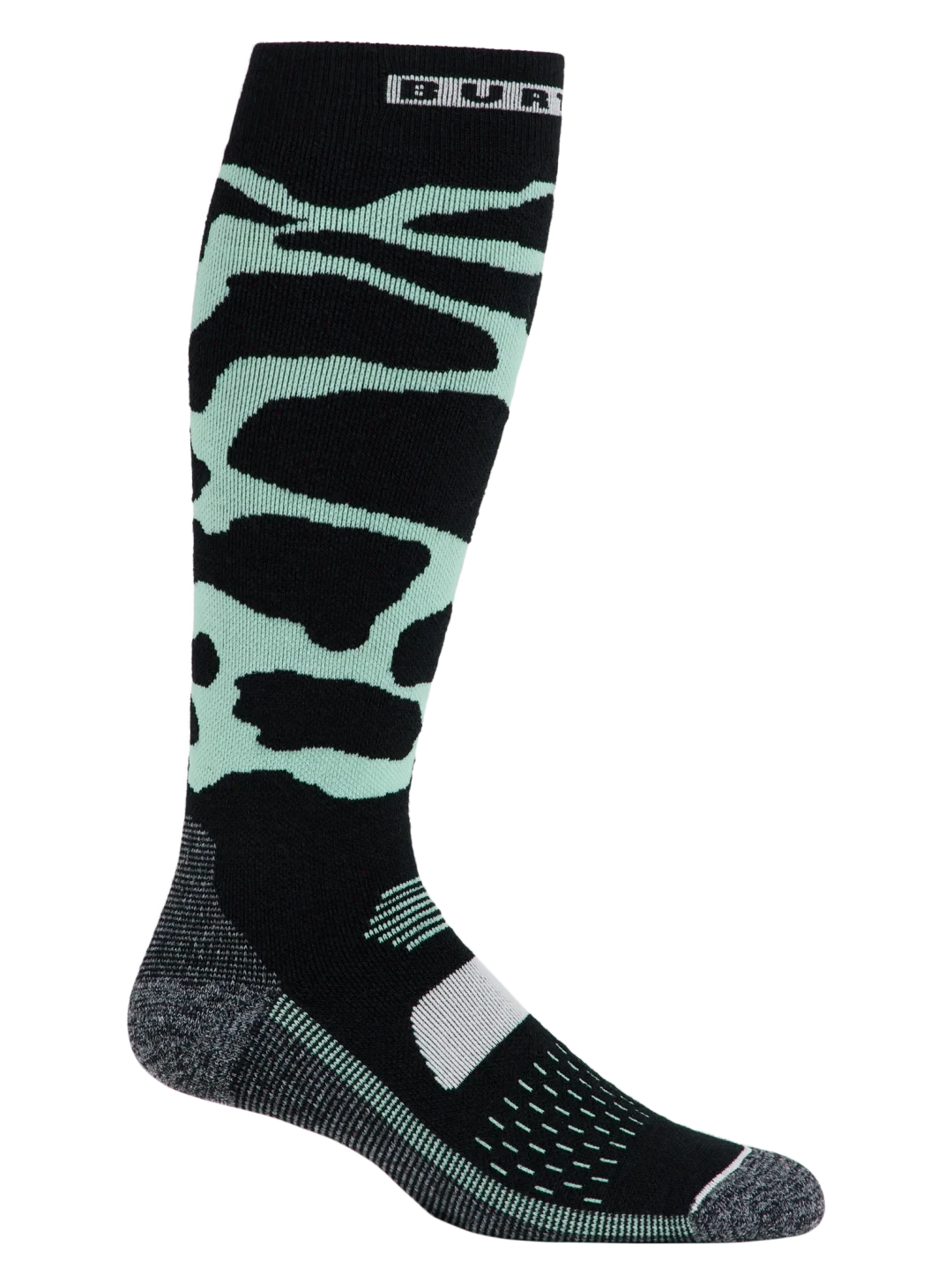 BURTON Burton Performance Midweight Snow Socks Soft Sage Camo Men's Snowboard Socks Burton