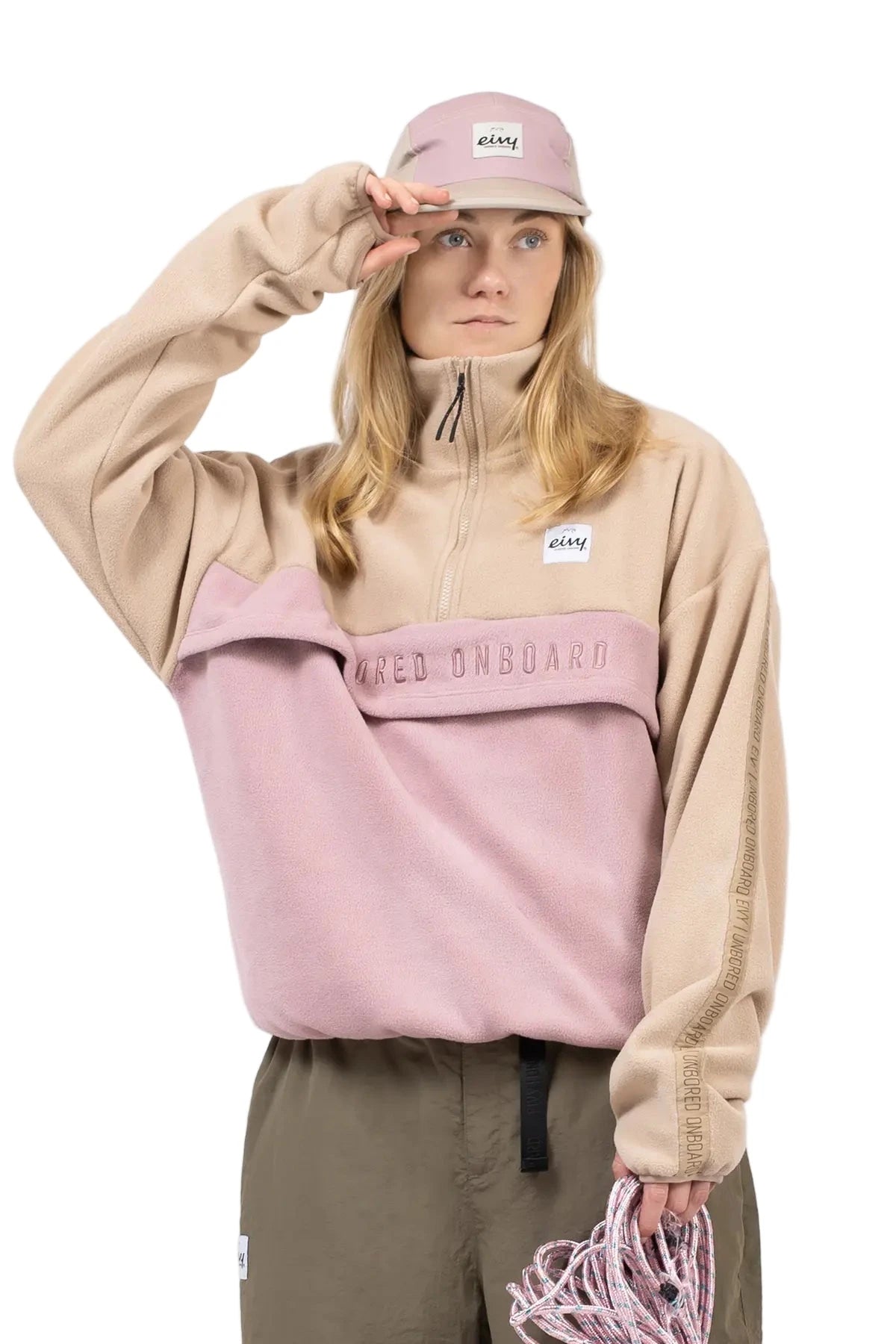 EIVY Women's Ball Fleece Sand/Faded Woodrose Women's Crewnecks Eivy