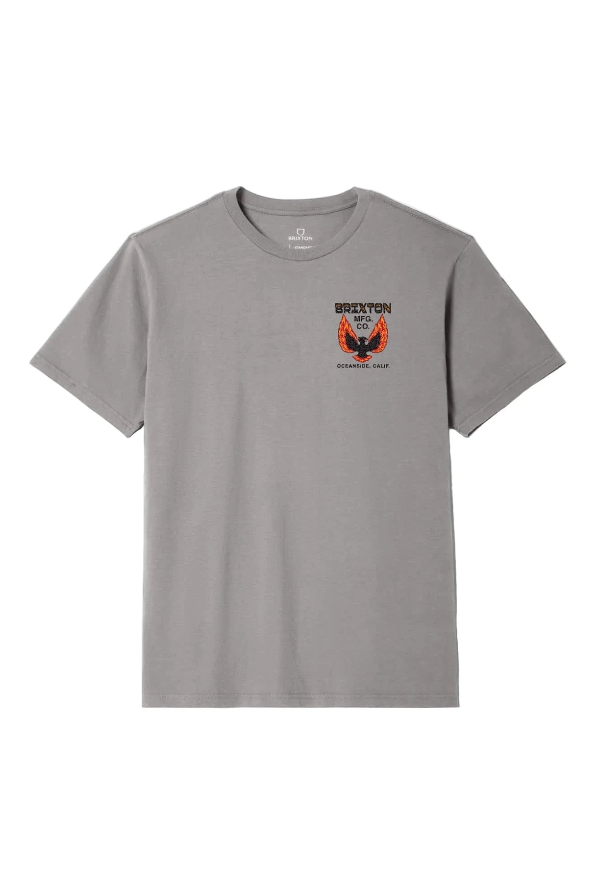 BRIXTON Garvey T-Shirt Heather Grey Men's Short Sleeve T-Shirts Brixton