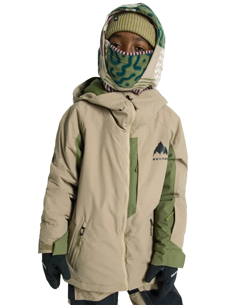 BURTON Kid's Hillslope Snow Jacket Summit Taupe/Forest Moss 2026 Youth Snow Jackets Burton