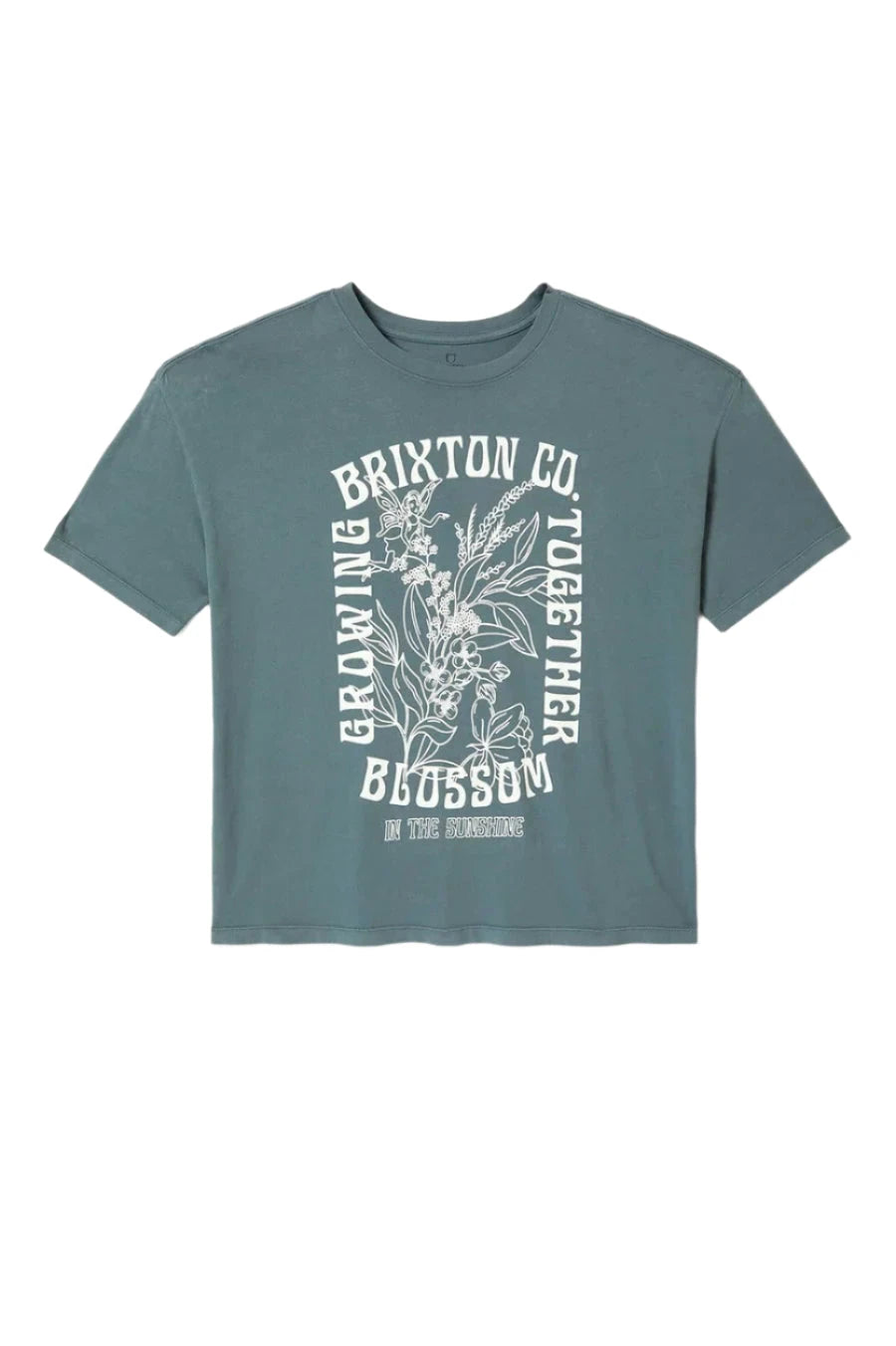 BRIXTON Women's Bloom Oversized Boyfriend T-Shirt Basalt Women's T-Shirts Brixton