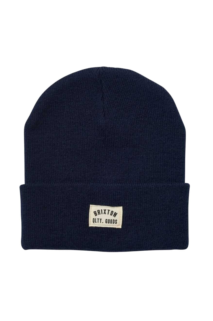 BRIXTON Woodburn Watch Cap Beanie Navy Men's Beanies Brixton