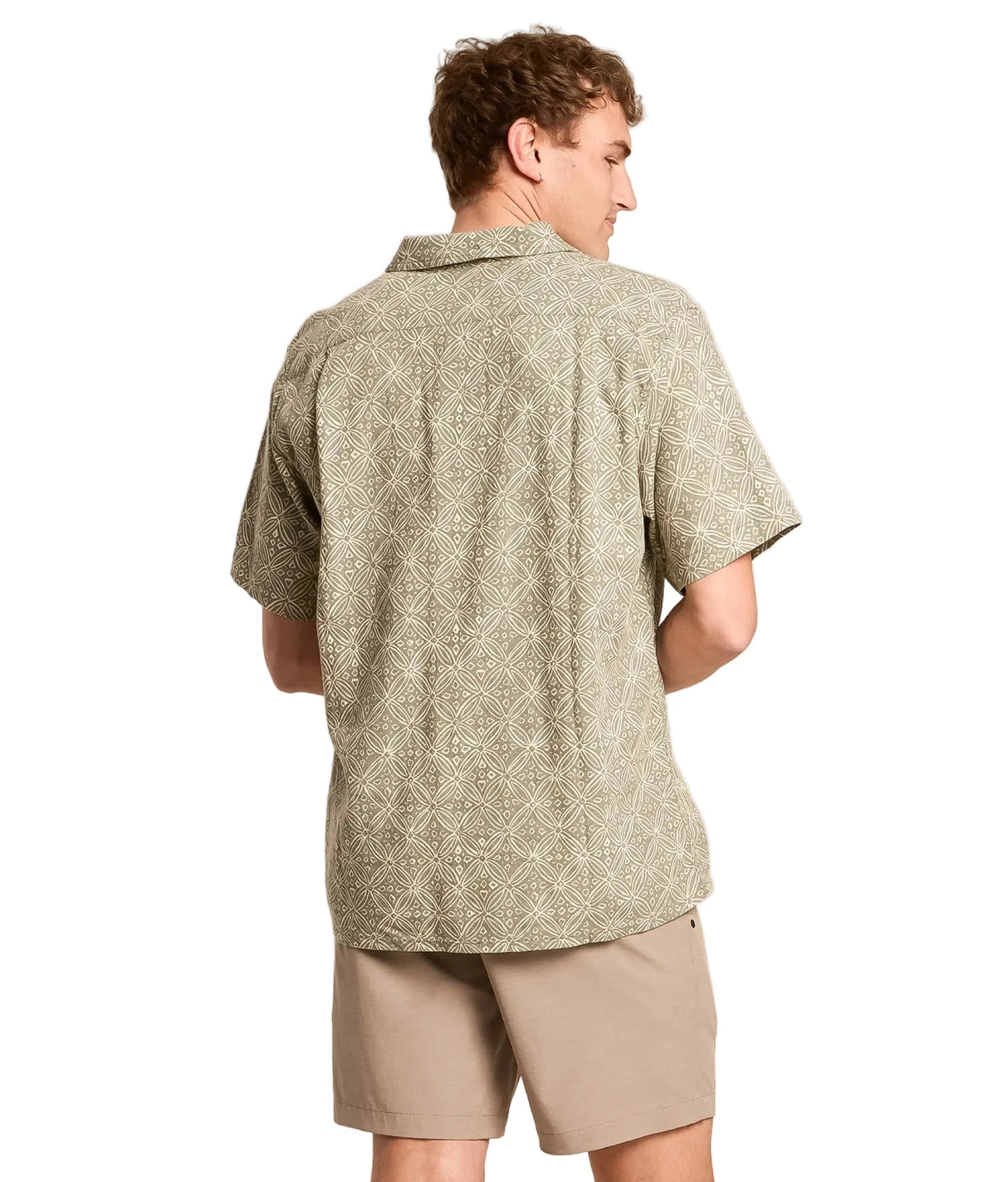 RHYTHM Java Short Sleeve Button Up Shirt Olive Rhythm