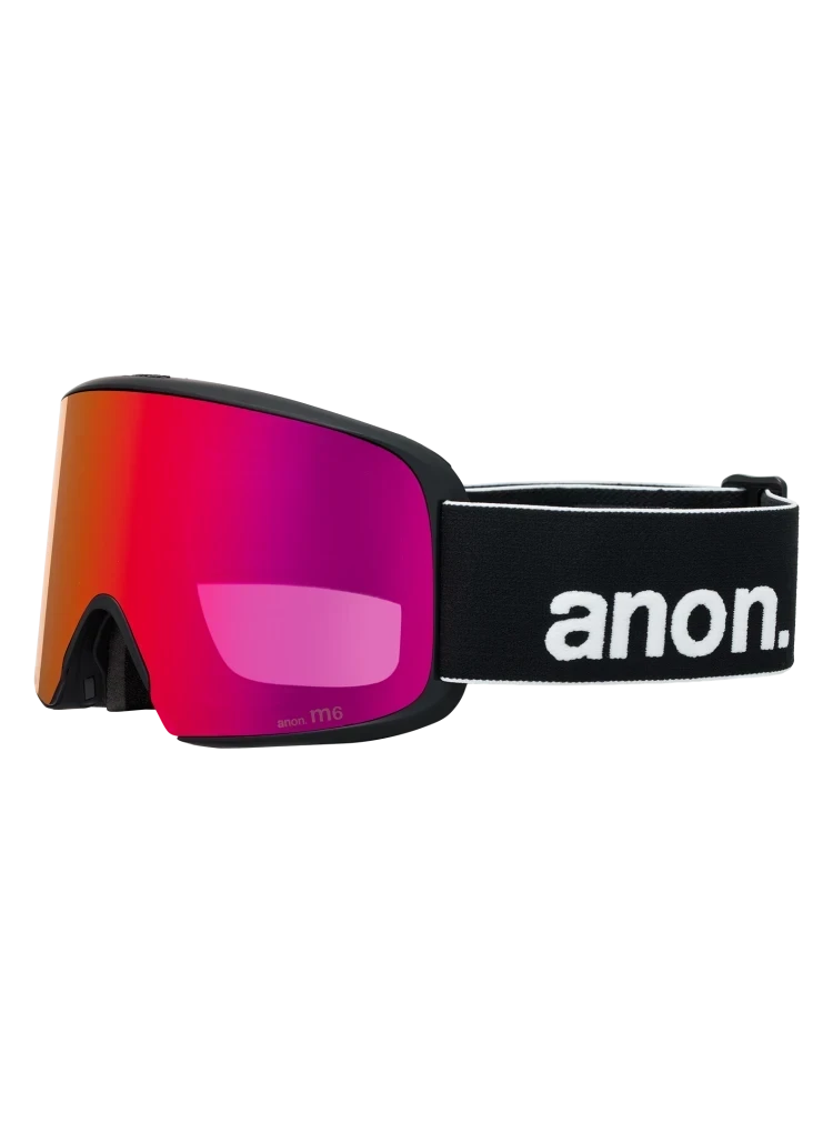 ANON M6 Black - Perceive Sunny Red + Perceive Cloudy Burst + Facemask Snow Goggle Snow Goggles Anon