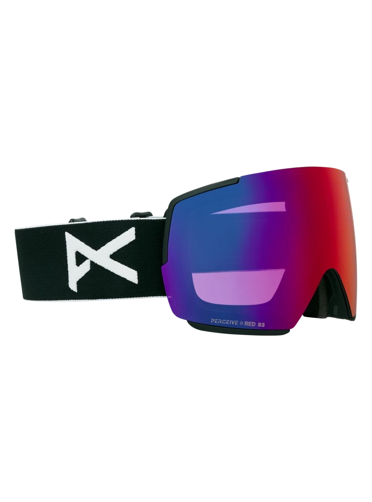 ANON M5 Black - Perceive Sunny Red + Perceive Cloudy Burst + MFI Face Mask Snow Goggle Snow Goggles Anon